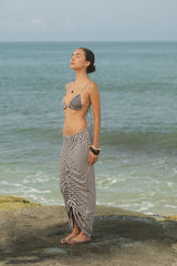 AISHA BIKINI TOP - BLACK/IVORY