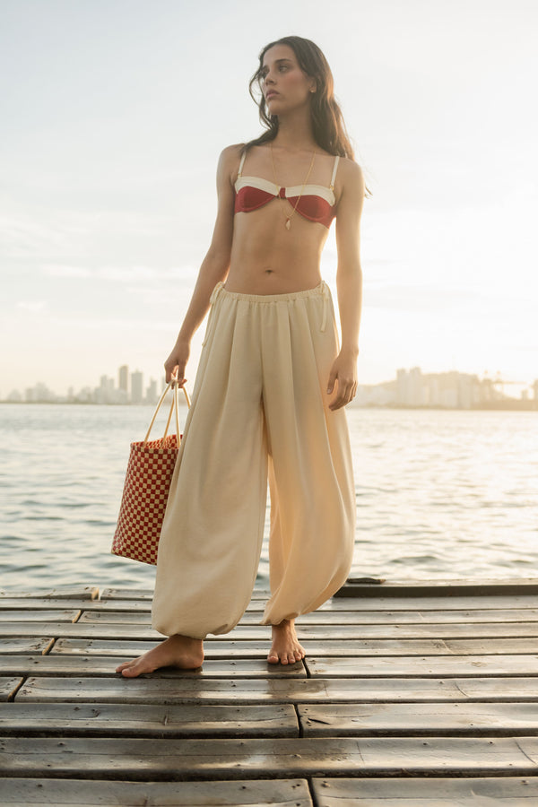 JO BALLOON PANTS - CREAM