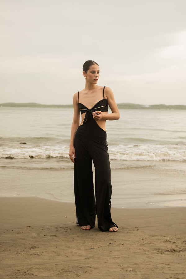 JANE PANTS/JUMPSUIT BLACK/IVORY