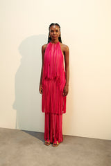 PRE-ORDER: PA'L BAILADOR FRINGED DRESS - PARADISE PINK