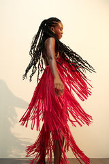 PRE-ORDER: PA'L BAILADOR FRINGED DRESS - PARADISE PINK