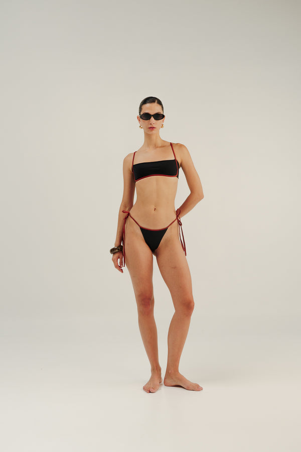 TIERRA FIRME BIKINI TOP - BLACK/COPPER