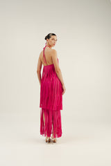 PA'L BAILADOR FRINGED DRESS - PARADISE PINK