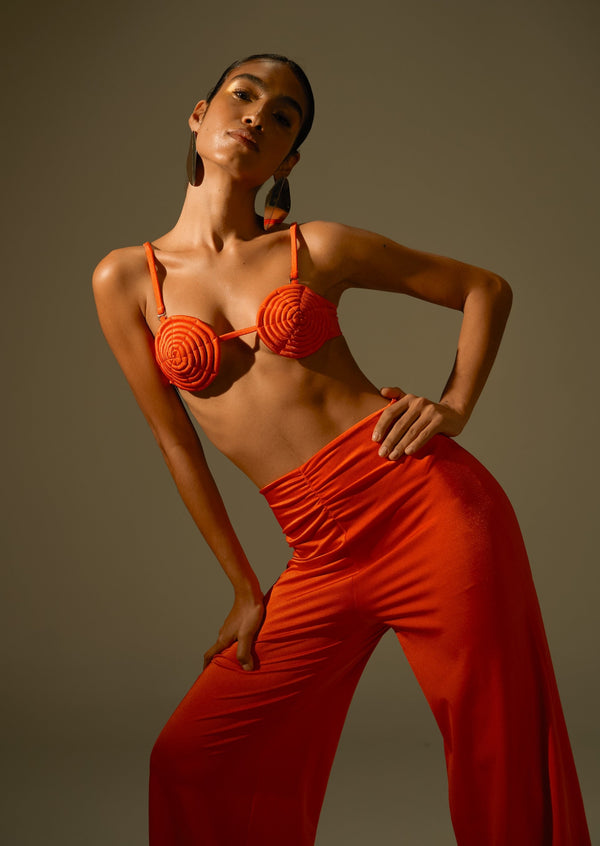 NAUTILUS 2.0 BIKINI TOP - SAFFRON